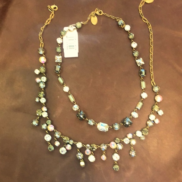 Stella & Ruby cut glass gemstone necklaces (2) 15”-18.5” and 15.5”-20” - Picture 1 of 7